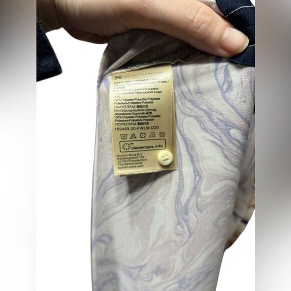 Scotch & Soda STARWATCHER Purple Marble Button Top small - Picture 6 of 7